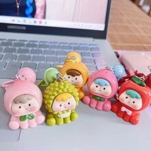 New 3D Fruit Pompom Bell Keychain, Girl's Sweet Style Student Accessory, Best Friend/Couples Gift - According to Style - View 10