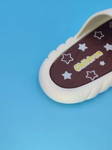 1 Paar Kinder Cartoon PVC Offene Zehensandalen, bequem rutschfest für Zuhause, Badezimmer, Sommer