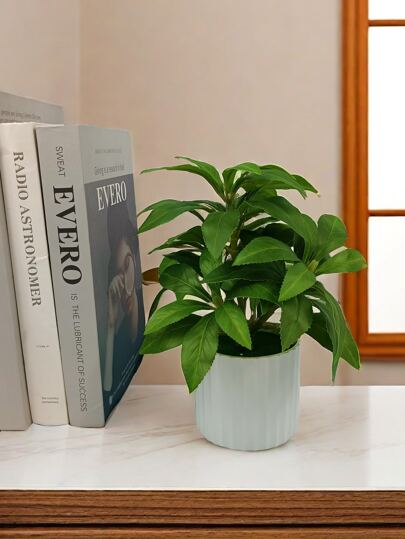 1pc 22cm-27.5cm New Artificial Autumn Color Plastic Flower & Grass Decor Tabletop Bonsai Set, Valentine Day, Gift Gifts Birthday Graduation Home Decor Back To School Room Decor School Supplies,Fake Plants