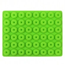 水果零食模具硅胶软糖模具、心形、熊、迷你恐龙和迷你甜甜圈、软糖模具托盘用于糖果巧克力软糖烘焙（樱桃葡萄香蕉苹果菠萝） - 彩色 - 查看 15