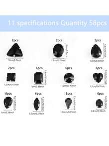 52/58/100 Chiếc May Thủ Công Trên Kính Kim Cương Giả Kim Loại Móng Vuốt Kim Cương Giả May Trang Trí - trắng - Xem 9