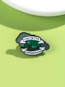 1 pièce Broche en alliage de zinc - Kermit le méchant, poubelle, pigeon, style de rue abstrait