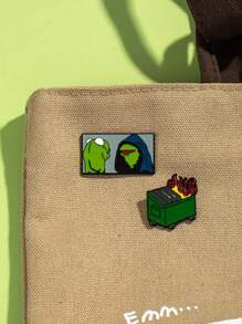 1 pièce Broche en alliage de zinc - Kermit le méchant, poubelle, pigeon, style de rue abstrait