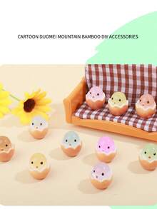 20 件装夜光破蛋树脂 DIY 夜光汽车装饰微型饰品，颜色随机 - 彩色 - 查看 6