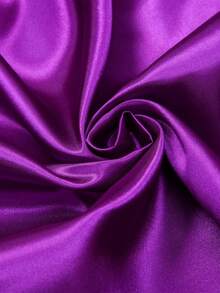 1 件缎纹布面料，紫色，适合婚纱、生日派对、晚宴、房间装饰 - 紫色 - 查看 3
