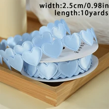 1 条心形涤纶丝带，适用于花束包装、蛋糕烘焙、礼品、DIY、圣诞节 - 彩色 - 查看 2