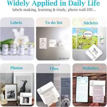 Portable Mini Printer With 5pcs Color Sticker Paper, Mini Multifunctional Portable Photo Printer, Sticky Note, Text, List Thermal Printer, Inkless Printer Small Mobile Photo Album Printer - White Green Printer - View 3