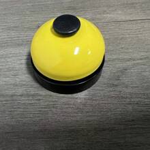 1 个黑色、红色和蓝色手持铃铛，适用于问答游戏、答题蜂鸣器、学校用品、返校