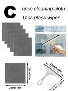 1pc Magic Cloth, Glass Cloth, Non-Marking, Special Non-Watermark Cloth, Housekeeping Cleaning Scouring Pad,Kitchen,Bathroom,Home,Household Suppliers - Grey - View 7