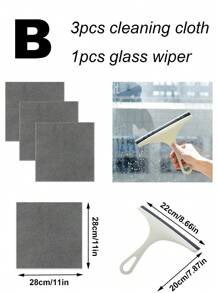 1pc Magic Cloth, Glass Cloth, Non-Marking, Special Non-Watermark Cloth, Housekeeping Cleaning Scouring Pad,Kitchen,Bathroom,Home,Household Suppliers - Grey - View 6