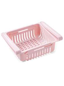 1Pc Retractable Hanging Refrigerator Hanging Organizer Drawer Storage Rack, Refrigerator Egg Fruit Storage Box Drawer Type Food Crisper Box Kitchen Accessories Refrigerator Drawer - Adjustable Kitchen Storage Rack With Pull-Out Storage Box - Sliding Partition Refrigerator Hanging Storage Rack - Multicolor - View 7