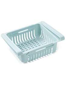 1Pc Retractable Hanging Refrigerator Hanging Organizer Drawer Storage Rack, Refrigerator Egg Fruit Storage Box Drawer Type Food Crisper Box Kitchen Accessories Refrigerator Drawer - Adjustable Kitchen Storage Rack With Pull-Out Storage Box - Sliding Partition Refrigerator Hanging Storage Rack - Multicolor - View 8