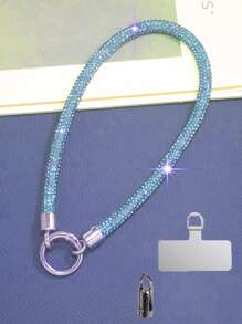 1 件奢华水晶镶嵌手机挂绳腕带，短挂链，适合送给母亲、家人、朋友、生日、节日的礼物，手机吊饰，手机链 - 彩色 - 查看 15