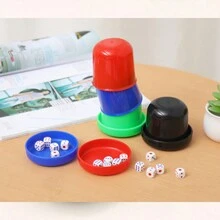 5pcs Dices And Dice Cup Set With Bottom Tray For Shaking, Screen Cup For Bars, Handheld Colorful Cup For Combinations, Plastic Swing Cup,Adult Party Games Suitable For Halloween/Christmas/Thanksgiving - Multicolor - View 7