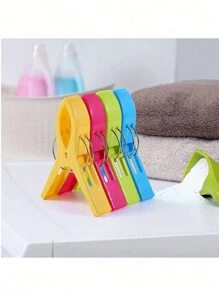 8/4Pcs Beach Towel Clips, Beach Chair Towel Clips On Cruise, Clothes Pegs,Beach Towel Holder To Keep Your Towel From Blowing Away,Heavy Duty And In Bright Colors,Seaside, Beach, Camping, Barbecue Supplies, Christmas And Halloween Gifts - Multicolor - View 11