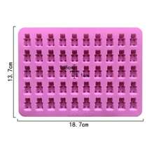 水果零食模具硅胶软糖模具、心形、熊、迷你恐龙和迷你甜甜圈、软糖模具托盘用于糖果巧克力软糖烘焙（樱桃葡萄香蕉苹果菠萝） - 彩色 - 查看 17