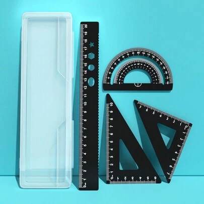4 buc Riglă triunghiulară personalizată din aliaj de aluminiu, Riglă cu linii ondulate, Raportor, Set de rigle metalice 15 cm/20 cm, Nume personalizat gravat, Instrumente de măsurare școlară pentru elevi - Perfect pentru desen, pictură, uz școlar și acasă - Cadou excelent pentru întoarcerea la școală, Sezonul înapoi la școală, Rechizite școlare, Înapoi la școală, Rechizite școlare, Înapoi la școală, Cadou școlar, Pentru birou, Pentru școală, Pentru clasă, Pentru cadouri pentru profesori, Pentru universitate, Pentru colegi, Pentru camere de cămin, Pentru profesori, Pentru băieți și fete, Pentru adolescenți, Elevi de gimnaziu, Elevi de liceu, Elevi de liceu, Elevi de facultate, Studenți universitari, Boboc, Anul doi, Elevi de clasa a XII-a, Multifuncțional, Ornamental, Reutilizabil, Modern, Colorat, Drăguț, Vintage, Desene animate, Kawaii, Personalizat, Personalizat, Unic, Lucrători, Clienți, Elevi, Pentru afaceri/muncă/birou, Pentru școală