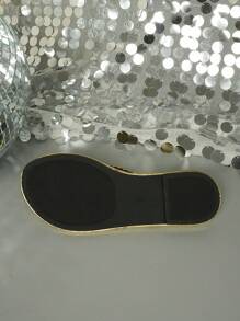 女士编织 V 型带平底人字拖，休闲夏季沙滩凉鞋