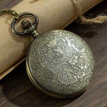New Hollow Flower Rabbit Playing Card Pendant Pocket Watch Chain With Upgrades, Retro Style, Material, Great Gift For Friends