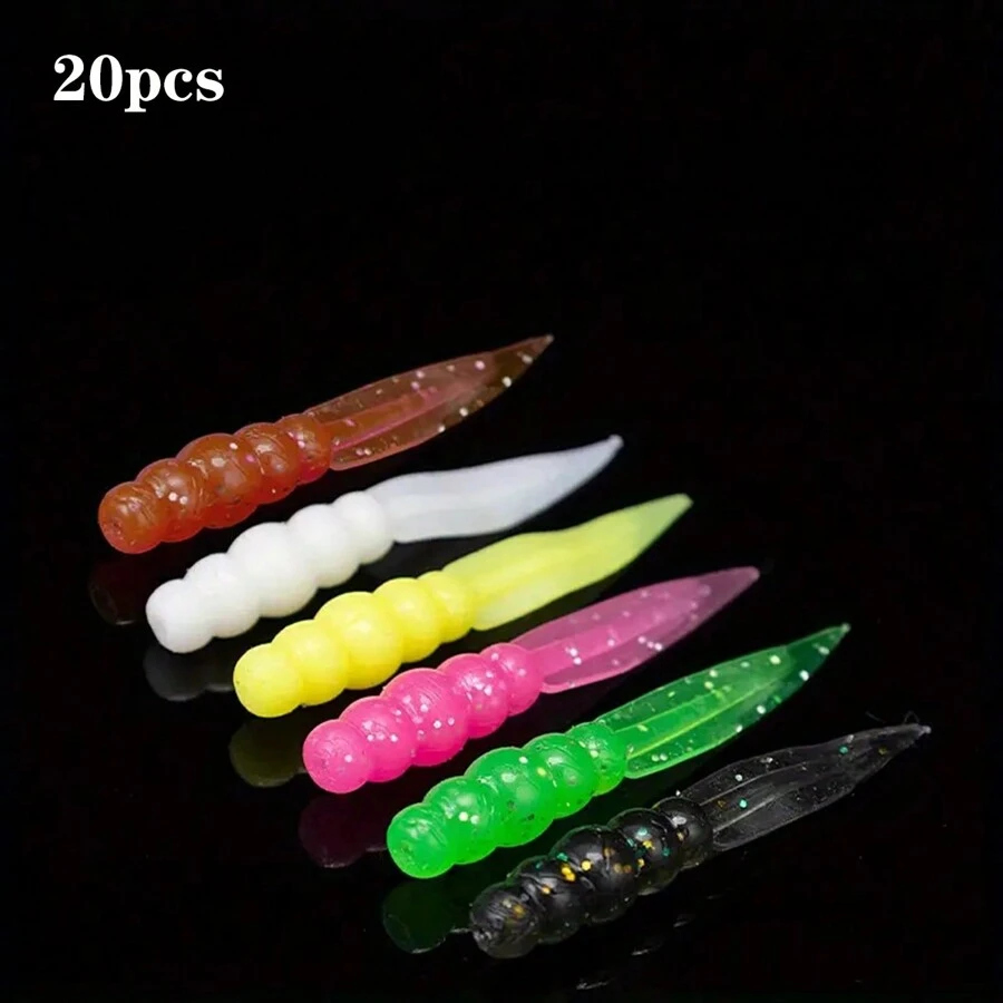 Floating Soft Bait Leaf Tail Flat Tail Root Fish Fishing Soft Bait Plus Shrimp Flavor Soft Bait Soft Worm Mouth - Multicolor - View 1