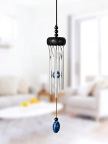 1pc Wood & Metal Wind Chime Hanging Decor, Home Ornament, Gift, Car Decor - Multicolor - View 4