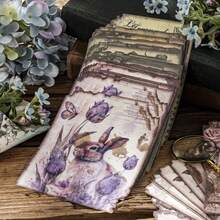 30 张/包动物和花卉主题剪贴簿纸、DIY 装饰工艺纸、节日礼物、手工拼贴材料、个性化剪贴簿用品、学校文具用品（6 种不同设计） - 玫瑰紅 - 查看 5