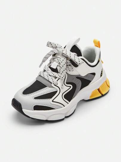 Balabala 女童跑步鞋，2024年秋季新款透气防滑运动鞋，复古风格