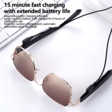 1 副男女通用智能眼镜，带音乐功能，适合跑步海滩配件女士眼镜遮阳镜 - 漸茶色 - 查看 1