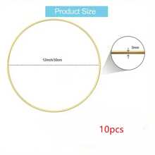 1pc/5pcs /10pcs 4 Sizes Metal Floral Hoop Wreath Macrame Silvery Hoop Rings For DIY Floral Macrame Hoop, Wedding Decorations, Dream Catcher And Wall Hanging Crafts, Valentine Day, Gift Gifts Birthday Graduation