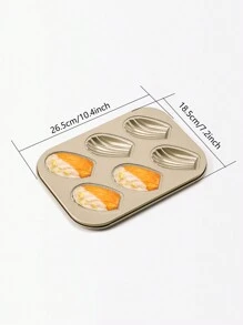 12 杯玛德琳蛋糕模具，不粘贝壳蛋糕模具，适用于自制小蛋糕、糖果、甜甜圈烤箱烤盘 - 金色 - 查看 14