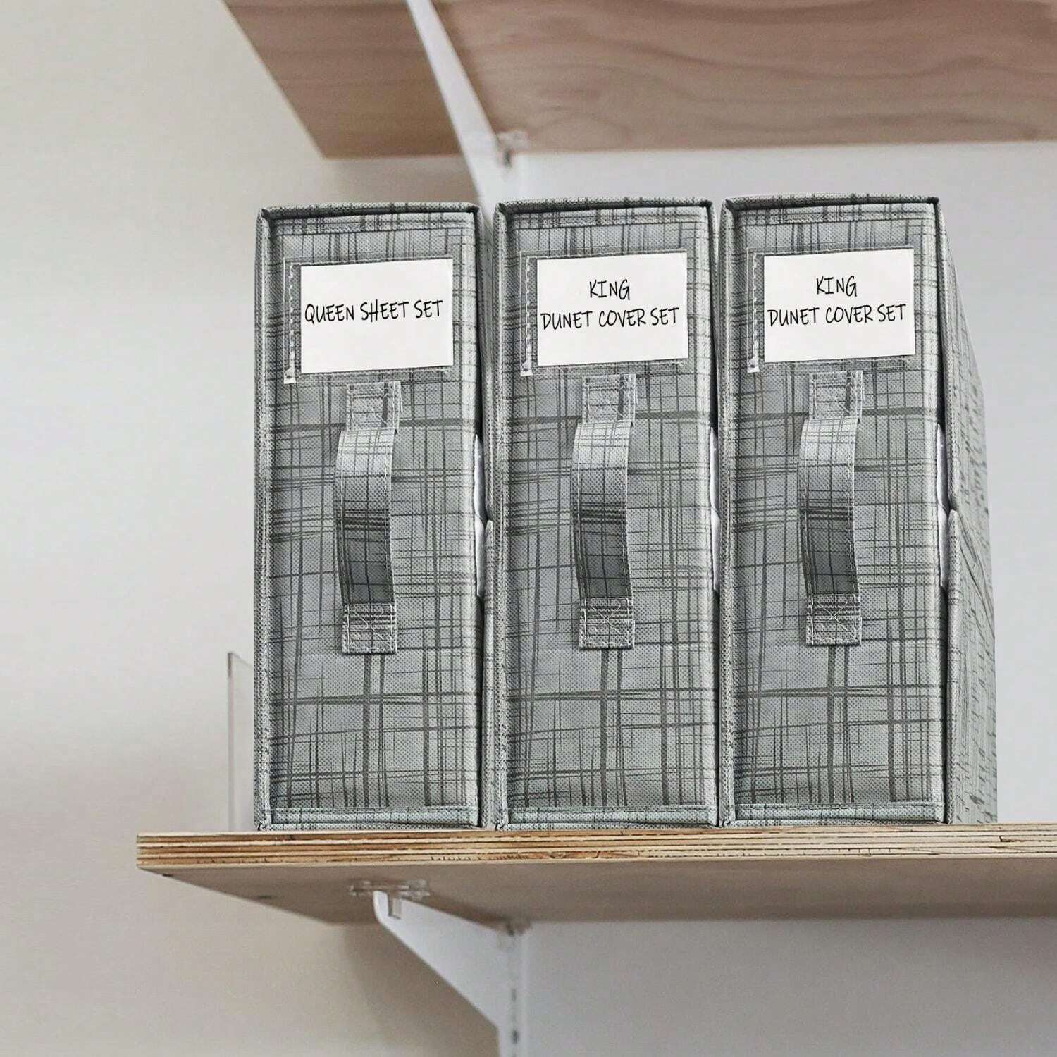 4 Packs Bed Sheet Organizers And Storage, Foldable Bedding Storage Box