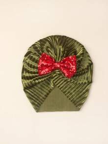 2pcs Bow Hat Baby Hat, Newborn Baby Hat Windproof Head Protection, Fashion Baby Hair Accessories, Holiday Birthday Party Hair Decorations, Little Girl Clothing Accessories, Girls Winter Clothes, Christmas Accessories, Party Accessories