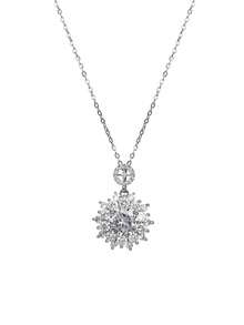 1 Piece Fashion Silver Long Tassel Clavicle Chain Wedding Jewelry Party Gift For Women - Silver - View 6