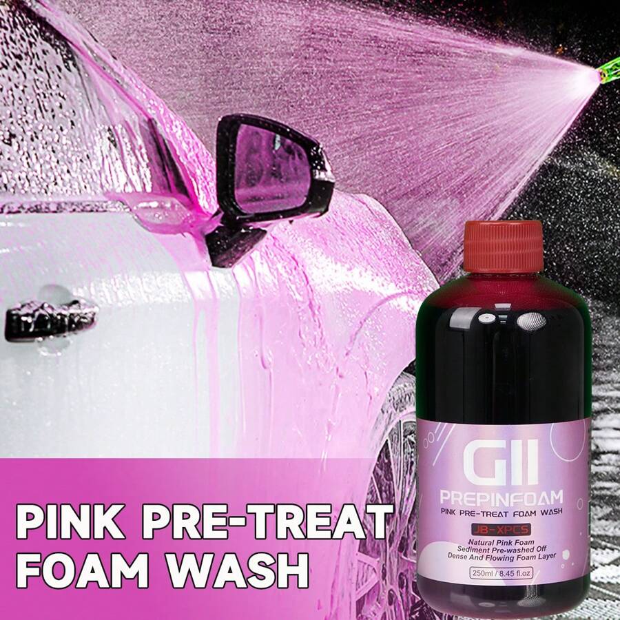 JB-XPCS Pink Car Pre-Wash Cleaning Fluid, High Foam, Strong Decontamination, Softens Dirt & Mud, Specialized Car Wash Fluid