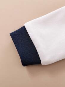 Yierying 新生男宝宝学院风可爱白色连体衣，适合夏秋季穿着