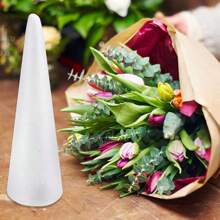 10pcs 19.5cm/6.78in White Polystyrene Cones, Foam Craft Molds For DIY Models, Tree, Flower Decor Best Gifts - White - View 4