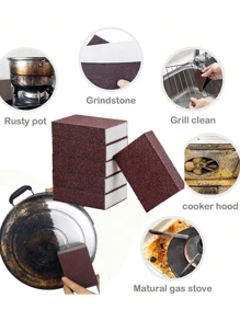 5 stuks/10 stuks reinigingsspons, sponsscrub, reinigingsspons voor het ontkalken van potten, theepotten, grote oppervlakken, keukenreinigingsgereedschappen - roestverwijdering en schrobben, keuken, badkamer, huis, huishoudelijke leveranciers
