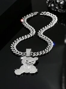 1 Stück Hip Hop Miami Männer Bären Anhänger Halskette, Ketten Punk Schmuck