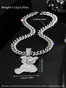 1 Stück Hip Hop Miami Männer Bären Anhänger Halskette, Ketten Punk Schmuck