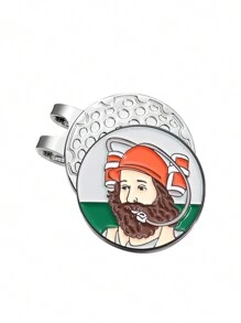 1/12Pcs Golf Ball Marker Golf Hat Clip Magnetic Alloy Marker Golf Accessories Golf Clubs, Golf Poses, Golf Cart, Juice, Fun Text, Lucky Gift For Golfers - Multicolor - View 14