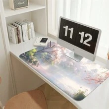Tappetino per mouse con scenari estetici giapponesi, tappetino da scrivania per computer ufficio di grandi dimensioni, lavabile, in materiale in gomma