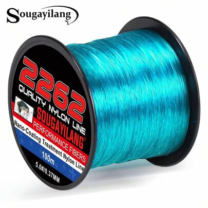 SOUGAYILANG 109yds Nano-Coating Treatment Nylon Fishing Line Superior Abrasion Resistant Monofilament Carp Fishing Line Outdoor Fishing Accessories