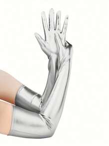 D EXCEED 1 Pair Women's Long Paint Gloves Opera Party Glove Costume Stretchy Adult Size Elbow Length Halloween Costume Cosplay Festival Decoration Gift Tea Party Prom Celebration - Multicolor - View 21