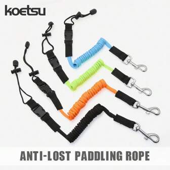 KOETSU 1pc Paddle Anti-Loss Rope For Inflatable Kayaks, Multi-Color Tether, Fixed Rope For Paddle Boards, Elastic Cord, Beach Essentials, Beach Accessories, Pool Float