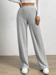 ELCOO Women's Pants Fashion Stretch Mid Waist Trousers Going Out Date - 灰色 - 查看 4