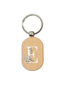 1 件雏菊字母 A-Z 图案木质钥匙扣、首字母木质吊坠、可雕刻的创意小礼物、包包吊坠、木质标签、钥匙扣、戒指、雕刻空白木板、DIY 配件 - 杏色 - 查看 11