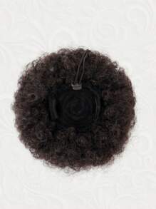 Afro Curly Hair Buns Updo Ponytail 1 Pc Drawstring Extension For Women Short African Twisted Curly Hair Bun Ponytail Extension Synthetic Hair Natural Looking