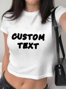 Custom Women's T-Shirts - Design Your Own Personalized Printed T-Shirts By Adding Your Own Text (Manifesto/Slogan/Attitude/Life Motto). Suitable For Logos, Business Gifts, Wedding Gifts, Party Costumes, Birthday Gifts, Halloween Costumes, Christmas Costumes, Custom T-Shirts, Shirts, Pet Photo Printing, Anniversary Gifts, Valentine's Day Gifts, Birthday Gifts, Wedding Gifts, And Best Friend Gifts. Casual White ,Forever Love Summer - White - View 3