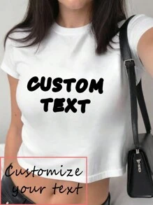 Custom Women's T-Shirts - Design Your Own Personalized Printed T-Shirts By Adding Your Own Text (Manifesto/Slogan/Attitude/Life Motto). Suitable For Logos, Business Gifts, Wedding Gifts, Party Costumes, Birthday Gifts, Halloween Costumes, Christmas Costumes, Custom T-Shirts, Shirts, Pet Photo Printing, Anniversary Gifts, Valentine's Day Gifts, Birthday Gifts, Wedding Gifts, And Best Friend Gifts. Casual White ,Forever Love Summer - White - View 2