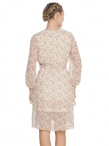VERTICHE Vestido doble olan floral - Rosa - Ver 2